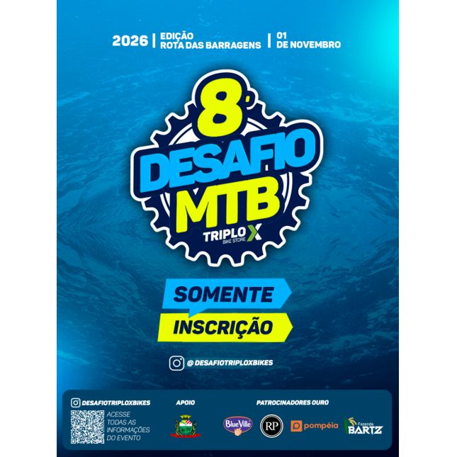8º Desafio TRIPLO X de MTB - Somente Inscrição